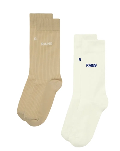 Rains - Logo Socken - 2 Stk - Fossil/Sand